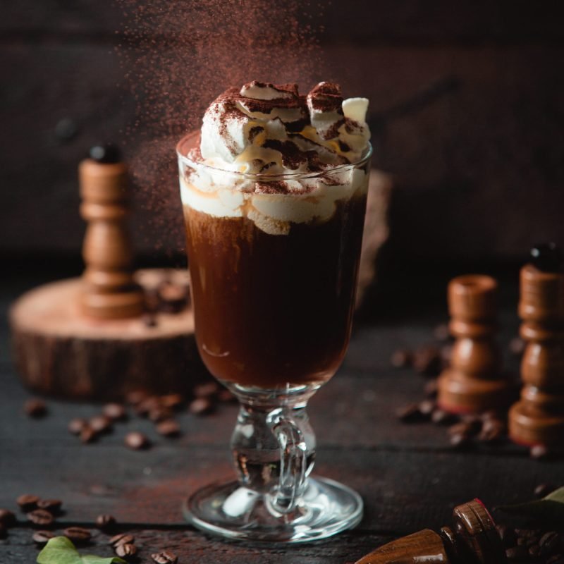 cold chocolate cocktail with ice cream cold chocolate cocktail with ice cream